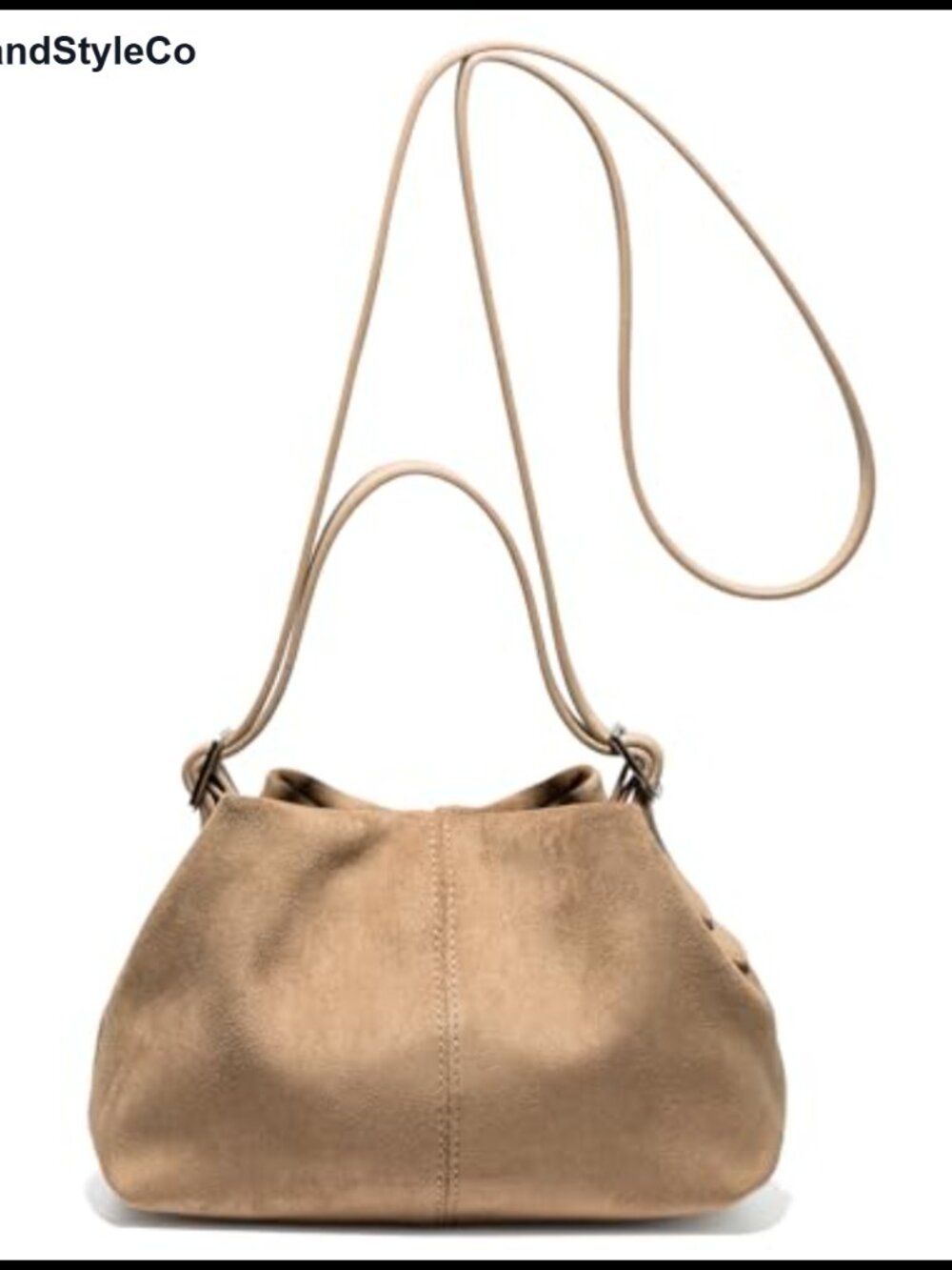 Suede Tote Bag for Women Pleated Cloud Handbag Trendy Shoulder Crossbody Purse